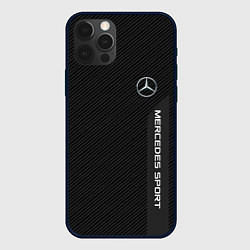 Чехол для iPhone 12 Pro Mercedes AMG: Sport Line, цвет: 3D-черный