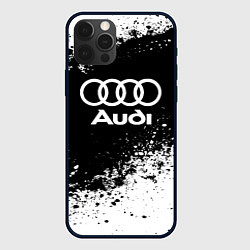 Чехол для iPhone 12 Pro Audi: Black Spray, цвет: 3D-черный