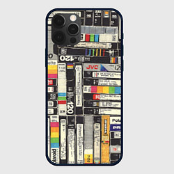 Чехол для iPhone 12 Pro VHS-кассеты, цвет: 3D-черный