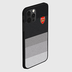Чехол для iPhone 12 Pro ФК Арсенал: Серый стиль, цвет: 3D-черный — фото 2