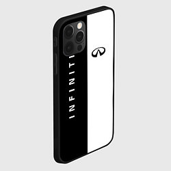 Чехол для iPhone 12 Pro Infiniti: Black & White, цвет: 3D-черный — фото 2