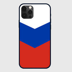 Чехол iPhone 12 Pro Российский триколор