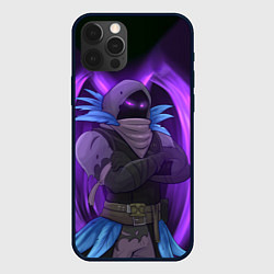 Чехол для iPhone 12 Pro Violet Raven, цвет: 3D-черный