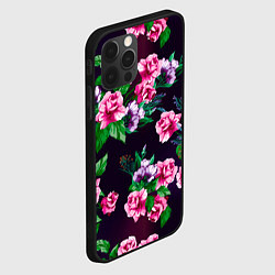 Чехол для iPhone 12 Pro Розы во тьме, цвет: 3D-черный — фото 2