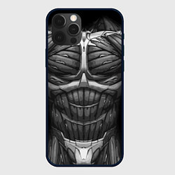 Чехол для iPhone 12 Pro Экзоскелет, цвет: 3D-черный