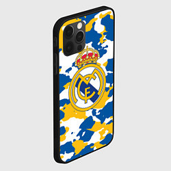 Чехол для iPhone 12 Pro Real Madrid: Camo, цвет: 3D-черный — фото 2