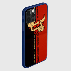 Чехол для iPhone 12 Pro NBA. Chicago Bulls, цвет: 3D-тёмно-синий — фото 2