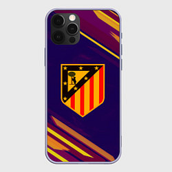 Чехол для iPhone 12 Pro Atletico Madrid, цвет: 3D-светло-сиреневый
