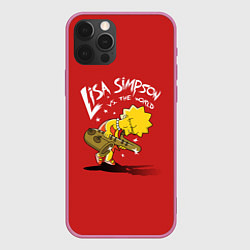 Чехол для iPhone 12 Pro Lisa Simpson, цвет: 3D-малиновый