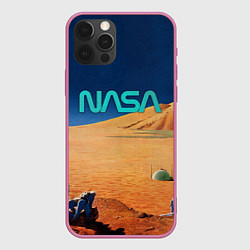 Чехол для iPhone 12 Pro NASA on Mars, цвет: 3D-малиновый