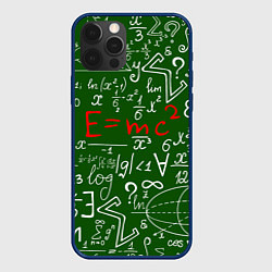 Чехол для iPhone 12 Pro E=mc2: Green Style, цвет: 3D-тёмно-синий