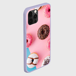 Чехол для iPhone 12 Pro Сладкие пончики, цвет: 3D-светло-сиреневый — фото 2