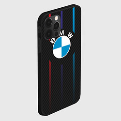 Чехол для iPhone 12 Pro BMW: Three Lines, цвет: 3D-черный — фото 2