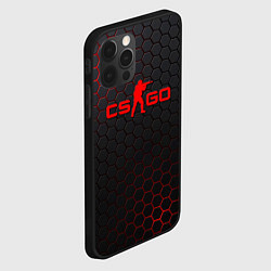 Чехол для iPhone 12 Pro CS:GO Grey Carbon, цвет: 3D-черный — фото 2