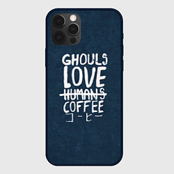 Чехол для iPhone 12 Pro Ghouls Love Coffee, цвет: 3D-черный