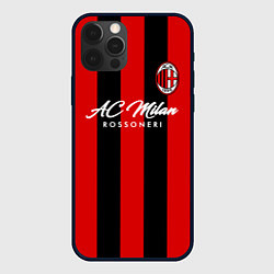 Чехол для iPhone 12 Pro AC Milan, цвет: 3D-черный