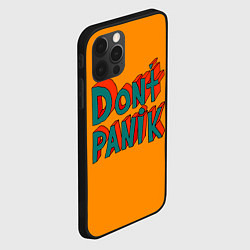 Чехол для iPhone 12 Pro Do not panic - 3D lettering, цвет: 3D-черный — фото 2