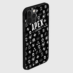 Чехол для iPhone 12 Pro Apex Legends: Black Pattern, цвет: 3D-черный — фото 2