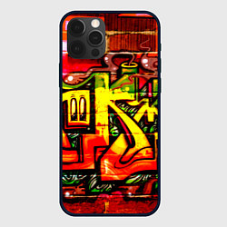 Чехол для iPhone 12 Pro Red Graffiti, цвет: 3D-черный