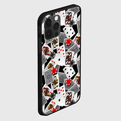 Чехол для iPhone 12 Pro Игральные карты и фишки, цвет: 3D-черный — фото 2