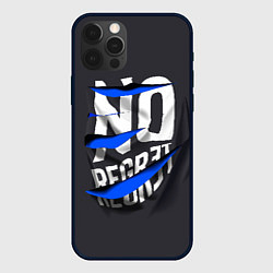 Чехол для iPhone 12 Pro Без сожаления объемная надпись, цвет: 3D-черный
