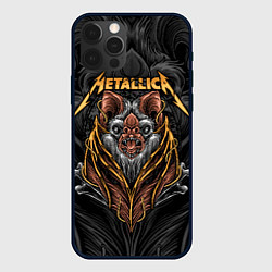 Чехол для iPhone 12 Pro Metallica мышь летучая, цвет: 3D-черный