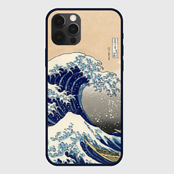 Чехол для iPhone 12 Pro Kanagawa Wave Art, цвет: 3D-черный