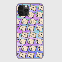 Чехол для iPhone 12 Pro Woman yelling at cat, цвет: 3D-серый