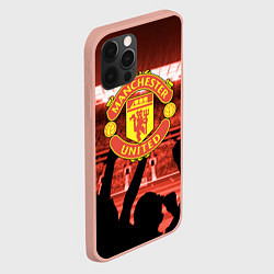 Чехол для iPhone 12 Pro Manchester United, цвет: 3D-светло-розовый — фото 2