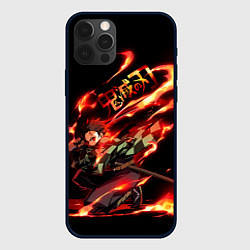 Чехол для iPhone 12 Pro Demon Slayer, цвет: 3D-черный