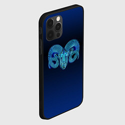 Чехол для iPhone 12 Pro Знаки Зодиака Овен, цвет: 3D-черный — фото 2