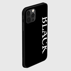Чехол для iPhone 12 Pro Чёрная футболка с текстом, цвет: 3D-черный — фото 2