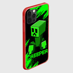 Чехол для iPhone 12 Pro MINECRAFT CREEPER, цвет: 3D-красный — фото 2