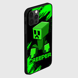 Чехол для iPhone 12 Pro MINECRAFT CREEPER, цвет: 3D-черный — фото 2