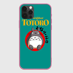 Чехол для iPhone 12 Pro Totoro, цвет: 3D-малиновый