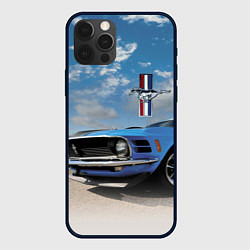 Чехол для iPhone 12 Pro Mustang, цвет: 3D-черный