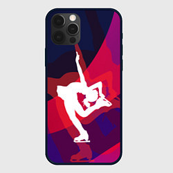 Чехол для iPhone 12 Pro Фигурное катание, цвет: 3D-черный