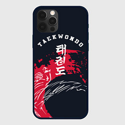 Чехол для iPhone 12 Pro Тхэквондо, цвет: 3D-черный