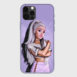 Чехол для iPhone 12 Pro Ariana Grande Ариана Гранде, цвет: 3D-светло-сиреневый