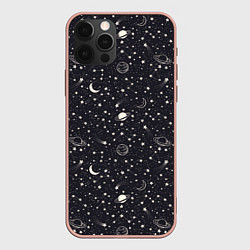 Чехол для iPhone 12 Pro Космос, цвет: 3D-светло-розовый