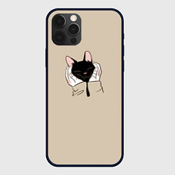 Чехол для iPhone 12 Pro Милая кошечка, цвет: 3D-черный