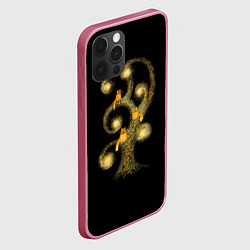 Чехол для iPhone 12 Pro Коты на дереве, цвет: 3D-малиновый — фото 2