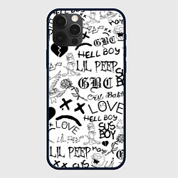 Чехол для iPhone 12 Pro LIL PEEP LOGOBOMBING, цвет: 3D-черный