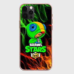 Чехол для iPhone 12 Pro BRAWL STARS LEON, цвет: 3D-светло-розовый