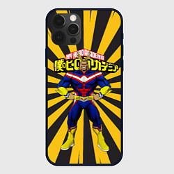 Чехол iPhone 12 Pro MY HERO ACADEMIA желтые полосы