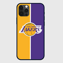 Чехол для iPhone 12 Pro LA LAKERS, цвет: 3D-черный