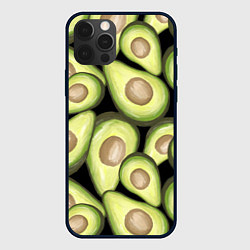 Чехол для iPhone 12 Pro Avocado background, цвет: 3D-черный