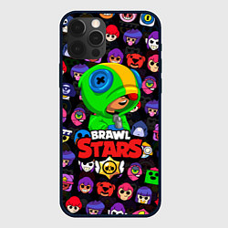 Чехол для iPhone 12 Pro BRAWL STARS LEON, цвет: 3D-черный