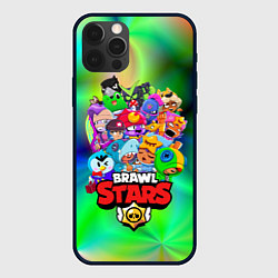 Чехол для iPhone 12 Pro BRAWL STARS, цвет: 3D-черный