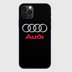 Чехол для iPhone 12 Pro AUDI, цвет: 3D-черный